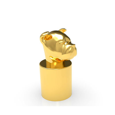 Nắp chai nước hoa Custom Dog Head Gold Fasion ISO 9001