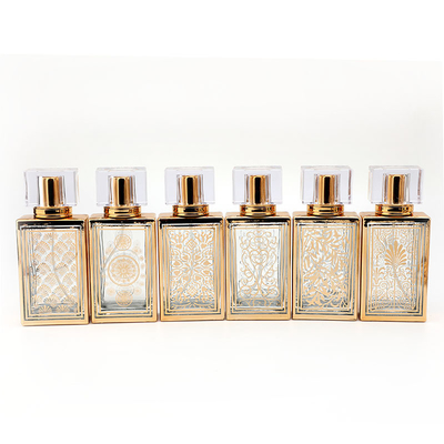 Mua 50ml Chai nước hoa vuông mạ điện Gói phụ Chai rỗng Bán buôn Chai thủy tinh Xịt nước hoa Chai thủy tinh online manufacture