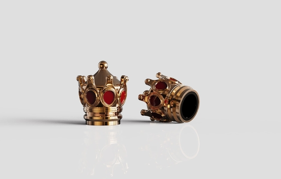 Mua Vàng bóng tùy chỉnh hình vương miện Zamak Caps nước hoa kẽm Caps chai nước hoa online manufacture
