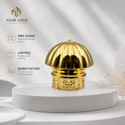 Mua Luxury Embossed Zamac Perfume Cap Gold Electroplated Crown Shape Zinc Alloy Perfume Bottle Lid Custom Logo Fragrance Packaging Cap Nhà máy bán buôn sản xuất trực tuyến