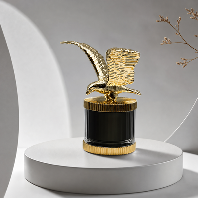Mua Chiếc cánh 3D sang trọng Eagle Zamac Cap nước hoa được mạ vàng hoa văn hóa Flying Hawk điêu khắc thẳng đứng cơ sở phồng nước hoa nắp kẽm hợp kim nước hoa nắp chai Logo tùy chỉnh FEA15 cho chai nước hoa sản xuất trực tuyến