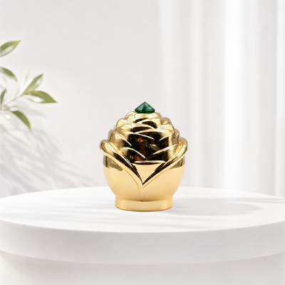 Mua Hoa hoa điêu khắc hoa hồng hợp kim kẽm nước hoa mũ xanh rhinestone top vàng nước hoa chai top logo tùy chỉnh sản xuất trực tuyến