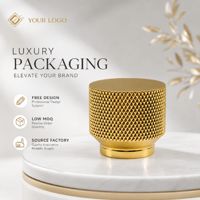 Mua Kim cương vàng sang trọng có khía hợp kim kẽm xi lanh nắp nước hoa Logo tùy chỉnh Nắp nước hoa bằng kim loại cho thiết kế trống Nước hoa thủy tinh Bao bì mỹ phẩm sản xuất trực tuyến