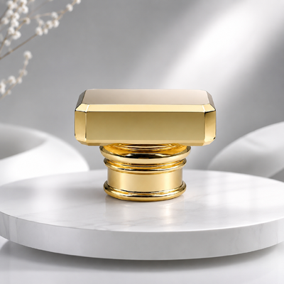 Mua Source Factory Mirror Gold Beveled Rectangle Multi Ring Zinc Alloy Perfume Cap Custom Polished Metal Fragrance Lid For Luxury Designer Empty Glass Perfume Bottle Packaging Các loại nước hoa được làm bằng kim loại sản xuất trực tuyến