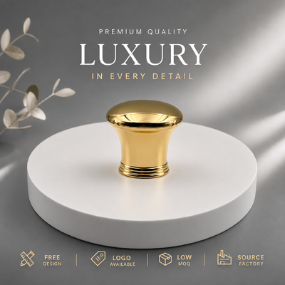 Mua Xưởng sản xuất tùy chỉnh mượt mà cong thắt lưng mái vòm gương vàng kẽm hợp kim nước hoa Cap đa vòng cơ sở OEM ODM tùy chỉnh khắc logo Zamac nước hoa nắp cho kính sang trọng nước hoa chai từ tính sản xuất trực tuyến