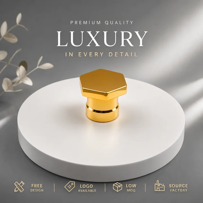 Mua Hot bán hình lục giác gương vàng Zamac nước hoa Cap trọng lượng nặng Sữa kẽm hợp kim nước hoa nắp chai khuôn tùy chỉnh cho nước hoa mỹ phẩm đóng gói sản xuất trực tuyến