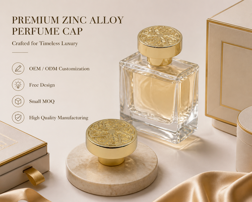 Mua Tắp đậy nước hoa hình học Ả Rập dập nổi sang trọng hợp kim kẽm nắp kim loại tròn logo tùy chỉnh cho chai thủy tinh nước hoa từ tính sản xuất trực tuyến