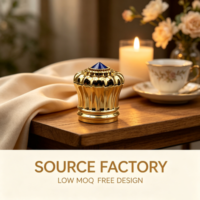 Mua Vương miện hình dạng hợp kim kẽm nước hoa Cap sang trọng vàng bọc nước hoa chai nắp với màu xanh dương kim cương trang trí Logo tùy chỉnh cho mỹ phẩm chai thủy tinh từ tính sản xuất trực tuyến