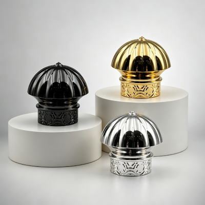 mua FEA15 Zinc hợp kim Cap nước hoa Fluted Dome With Embossed Base Electroplated nước hoa nắp chai Custom Logo Zamac nước hoa Cap sản xuất trực tuyến