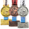 Giải thưởng Marathon vàng thể thao Quà lưu niệm Huy chương chạy kim loại hợp kim kẽm 3d có ruy băng