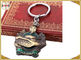 Die Casting 3D Brass Vintage Kim loại Vòng chìa khóa Pear Hoàn thiện để quảng bá với Logo Laser