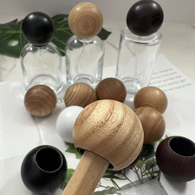 Nắp chai nước hoa bằng gỗ tự nhiên dạng bóng