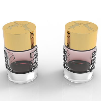 Khách hàng Zamak Perfume Cover cho mũ nước hoa với màu vàng / bạc và logo