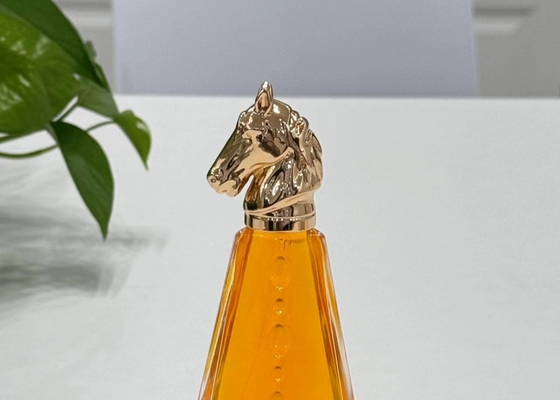 Mẫu ngựa kim loại Zamak Caps nước hoa kẽm hợp kim thủy tinh Caps nước hoa chai