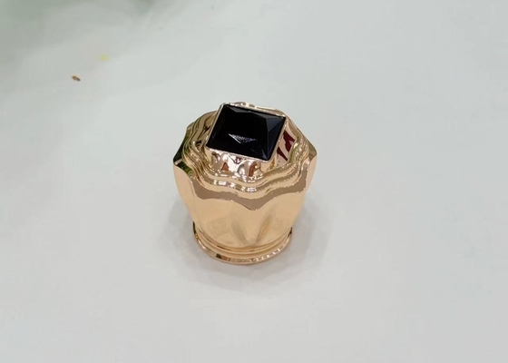 Chiếc nắp kim cương đen sang trọng Mũi nước hoa Zamak cho chai hương thơm thanh lịch
