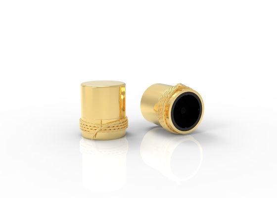 Luxury High-End Zamak bóng vàng nước hoa nắp chai kẽm hợp kim nước hoa nắp