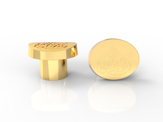vàng lấp lánh tùy chỉnh Logo của riêng bạn Zamak nước hoa Caps kẽm nước hoa Caps chai