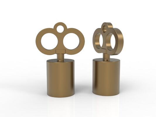 Nắp chai nước hoa Zamac thiết kế mới sang trọng, chất lượng cao hình chìa khóa, hợp kim kẽm sáng bóng