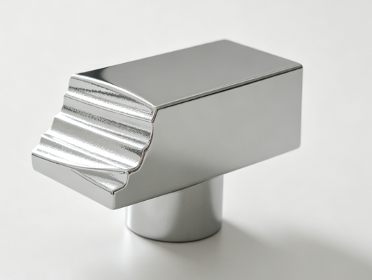 Nắp chai nước hoa Zamak mạ Chrome hình học hiện đại