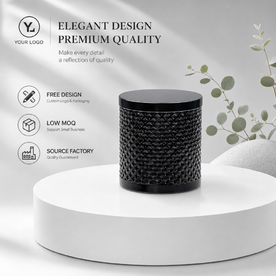 Kim cương cao cấp đúc kim cương màu đen kim cương hợp kim nước hoa Cap Custom Cylinder kim loại nước hoa chai nắp cho kính mỹ phẩm chai
