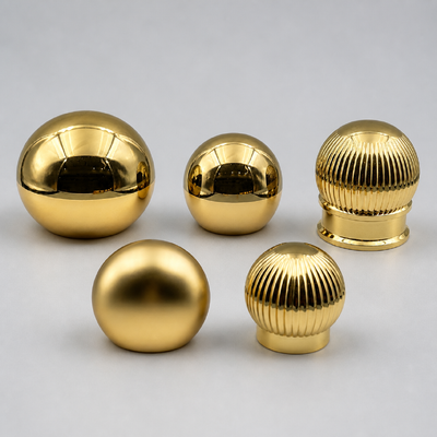 Wholesale hình quả bóng kim loại kẽm nước hoa Cap hình cầu lỏng dọc xương sườn vàng kim loại nước hoa chai đóng tùy chỉnh Logo chấp nhận