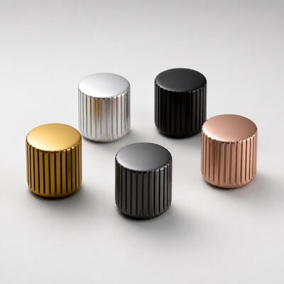Đàn bình sườn dọc Zamac Cap nước hoa đa màu kim loại nước hoa chai nắp Logo tùy chỉnh cho 15mm FEA cổ