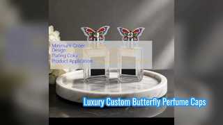 Mũ nước hoa Zamac Butterfly tùy chỉnh cho thương hiệu cao cấp