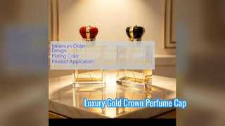 Mũ nước hoa Crown từ tính sang trọng pha lê mạ vàng